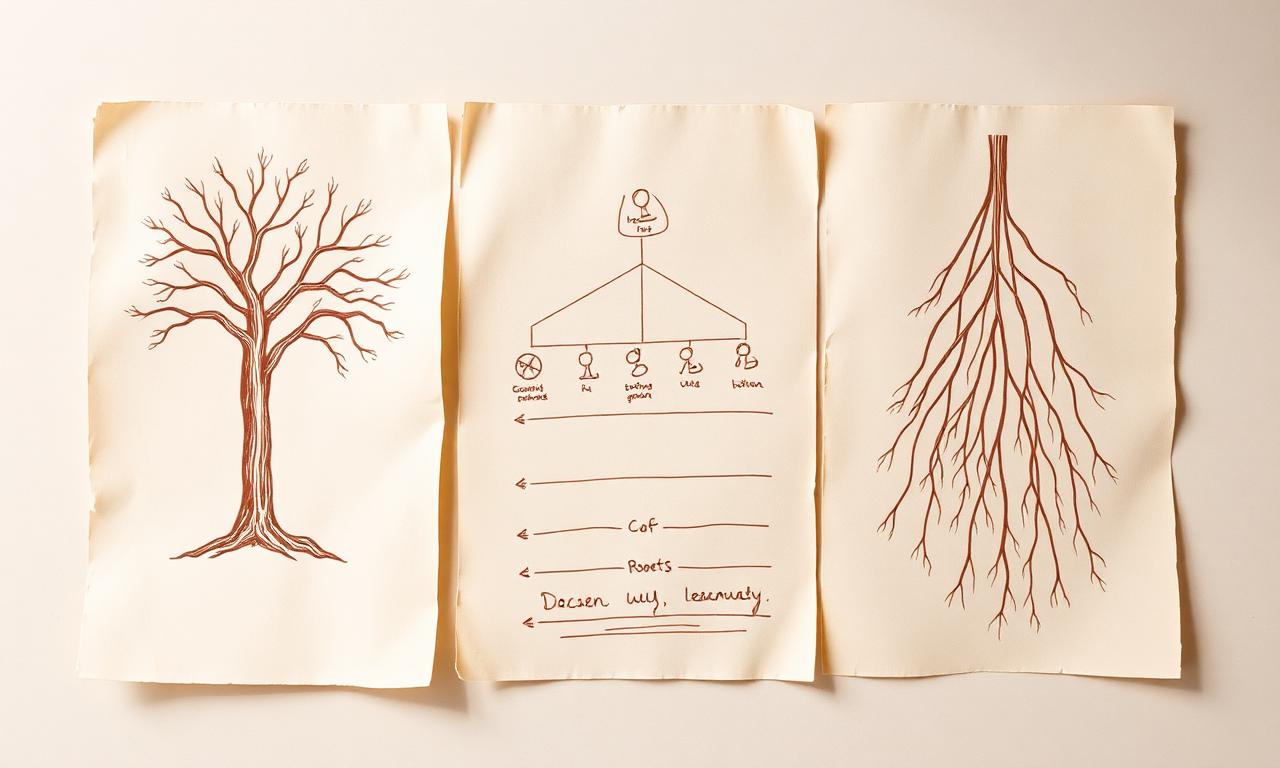 Diferencias entre árbol genealógico, genograma y árbol transgeneracional